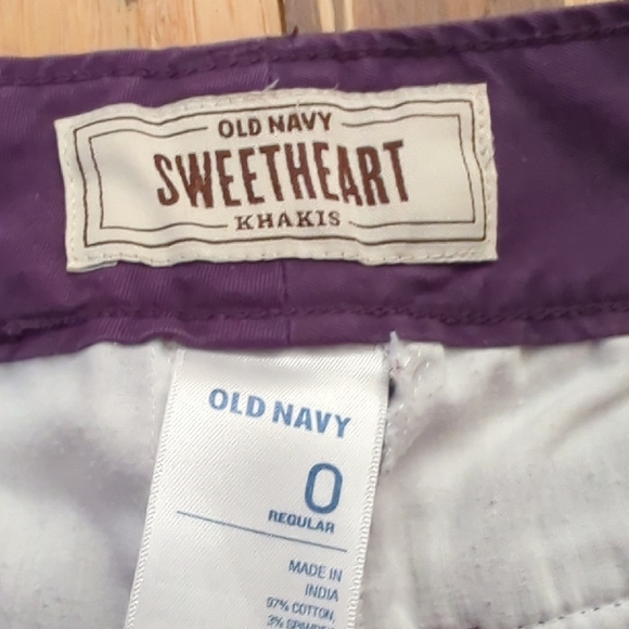 Old Navy Sweetheart Khaki Purple Grape Chino Pants - Picture 2 of 5